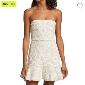 Veronica Beard White Strapless Size 4